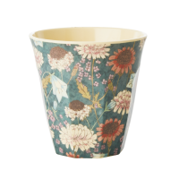 Fall Flower Print Melamine Cup Rice DK